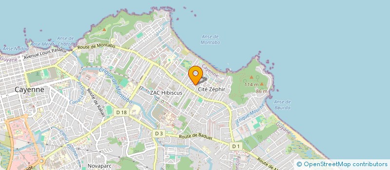 localisation de l'entreprise TARTINE AU CHOCOLAT  CAYENNE