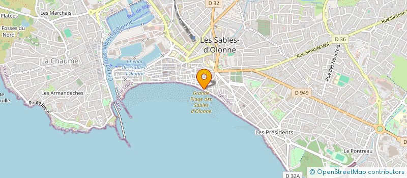 localisation de l'entreprise TARTINES & CO à LES SABLES D'OLONNE