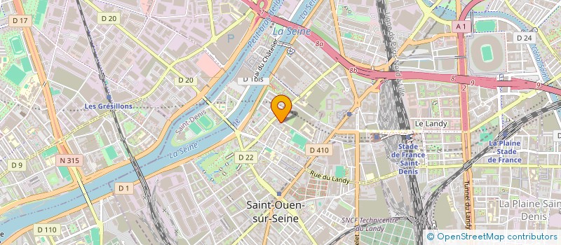 localisation de l'entreprise TASIVER SA à SAINT-OUEN-SUR-SEINE