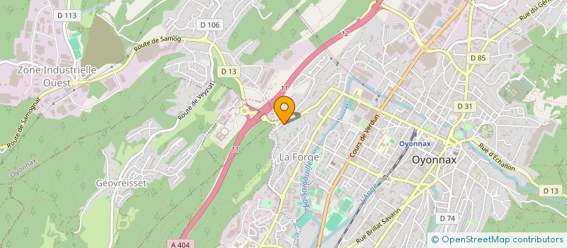 localisation de l'entreprise TASTAN à OYONNAX