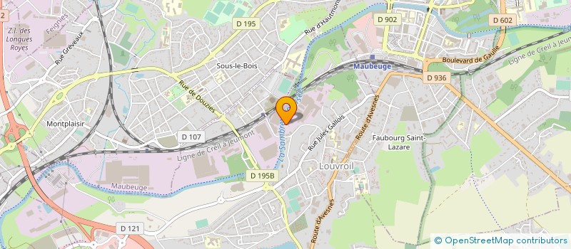 localisation de l'entreprise TATA STEEL MAUBEUGE SAS à LOUVROIL