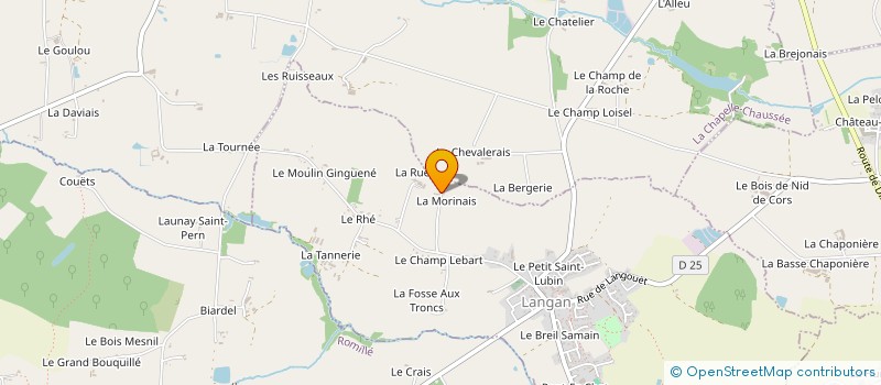localisation de l'entreprise TATANKA. CHARPENTE & ARCHITECTURE  LANGAN