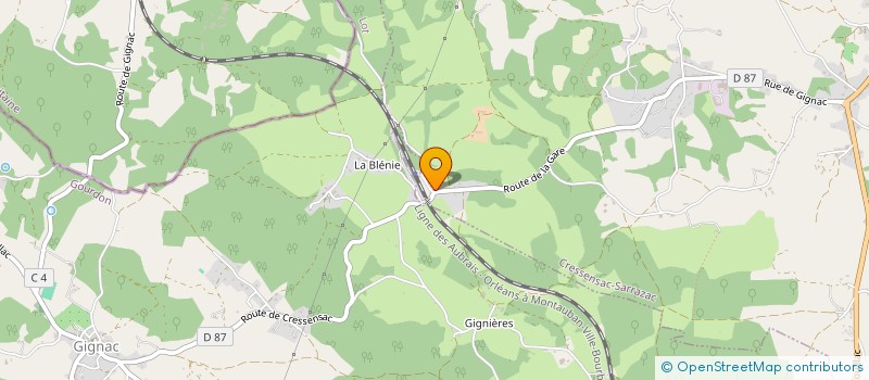 localisation de l'entreprise TATRAS  CRESSENSAC-SARRAZAC