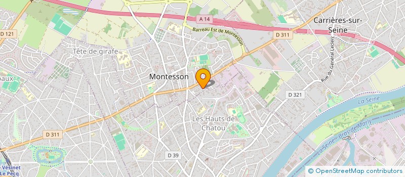 localisation de l'entreprise TAUD TRANSPORTS EXPRESS à MONTESSON