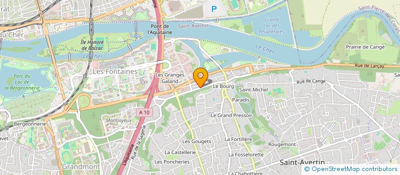 localisation de l'entreprise TAVEAU COUVERTURE à SAINT-AVERTIN