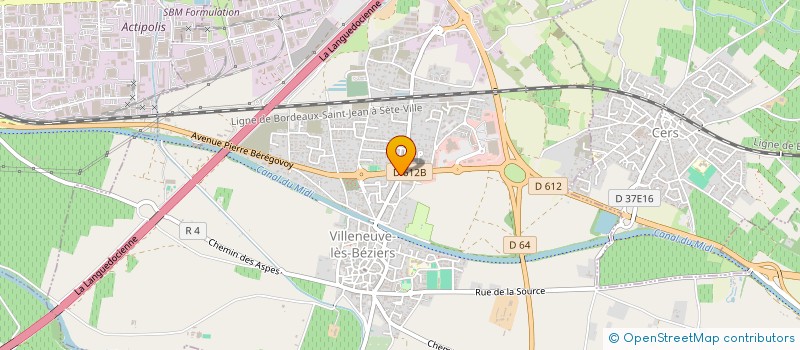 localisation de l'entreprise TAVERA 57  VILLENEUVE-LES-BEZIERS