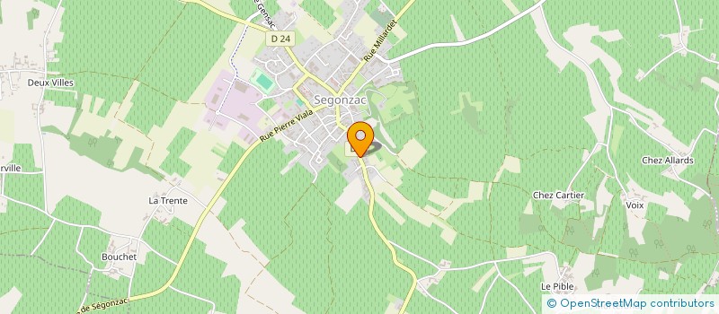 localisation de l'entreprise TAVEX à SEGONZAC
