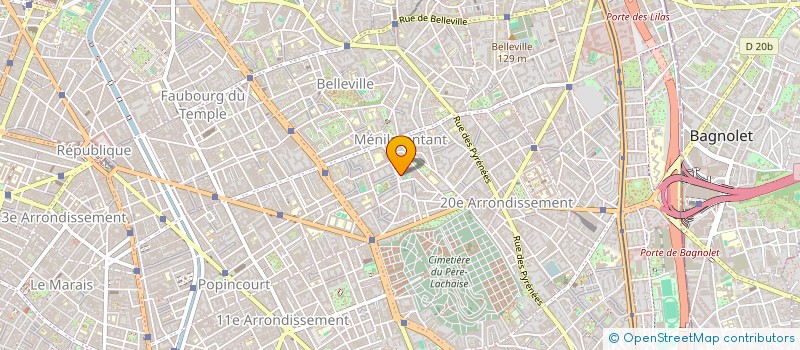 localisation de l'entreprise TAXI 20  PARIS