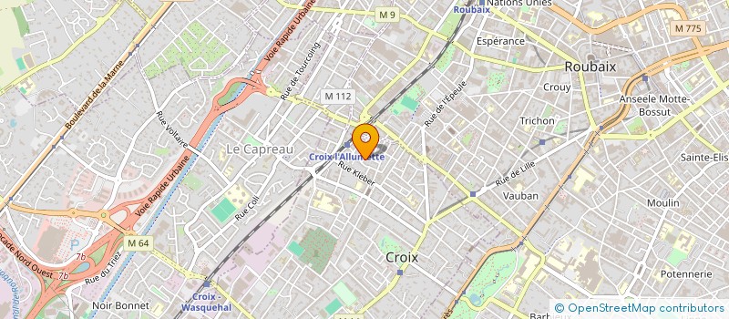localisation de l'entreprise TAXI AB  CROIX