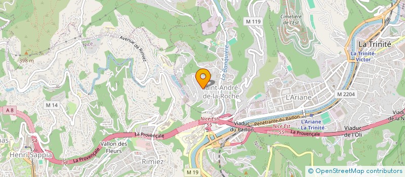 localisation de l'entreprise TAXI AB NICE  SAINT-ANDRE-DE-LA-ROCHE