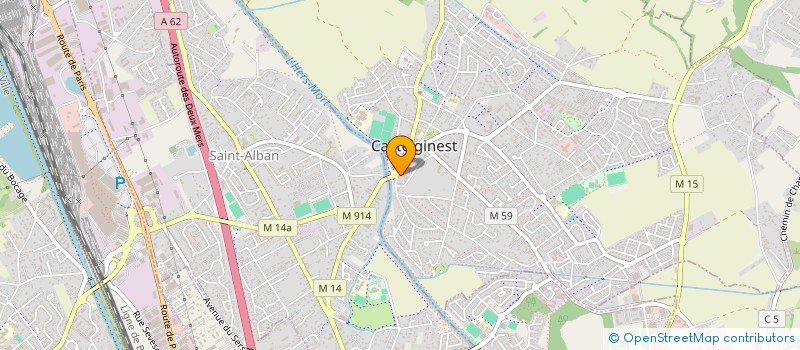 localisation de l'entreprise TAXI AEROSERVICES  CASTELGINEST