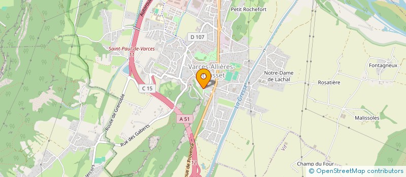 localisation de l'entreprise TAXI ALEXANDRA 38  VARCES-ALLIERES-ET-RISSET