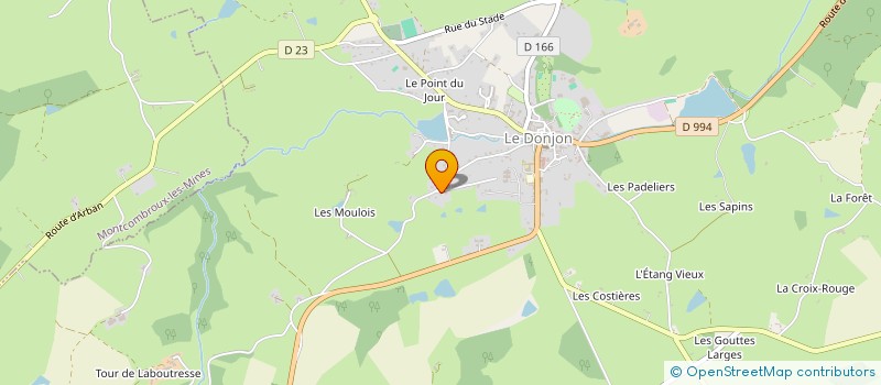 localisation de l'entreprise TAXI AMBULANCES RAVAT à LE DONJON