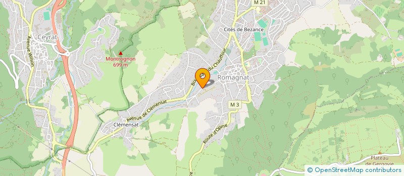 localisation de l'entreprise TAXI ARNAUD 63  ROMAGNAT