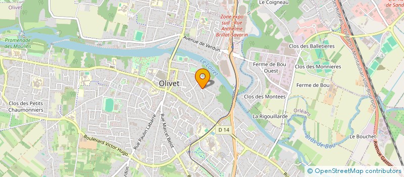 localisation de l'entreprise TAXI AUBRY à OLIVET