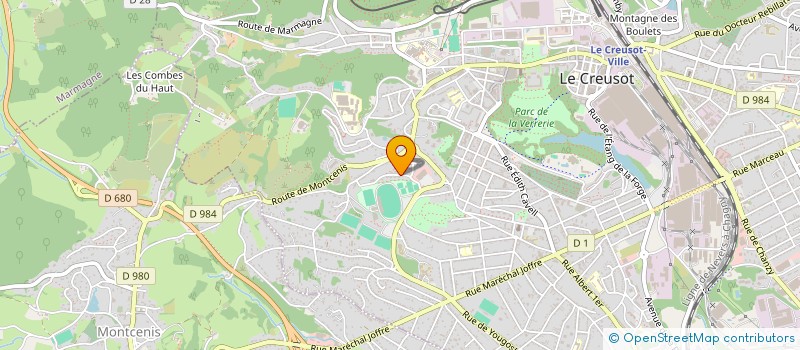 localisation de l'entreprise TAXI BARTHEL  LE CREUSOT