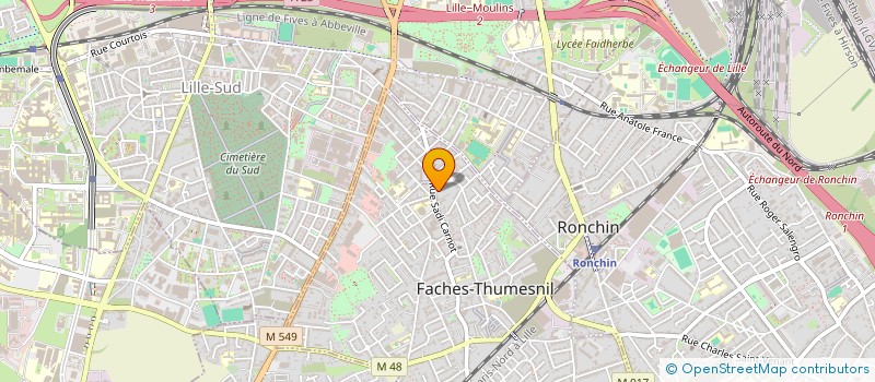localisation de l'entreprise TAXI BAUVIN à FACHES-THUMESNIL