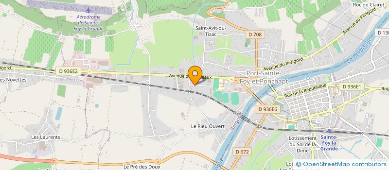 localisation de l'entreprise TAXI BORDEAUX METROPOLE 33 à PORT-SAINTE-FOY-ET-PONCHAPT