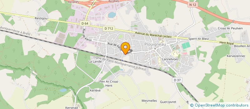 localisation de l'entreprise TAXI BOTHOREL  PLOUIGNEAU