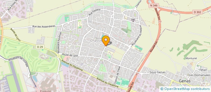 localisation de l'entreprise TAXI BOYER  VAULX-MILIEU