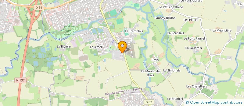 localisation de l'entreprise TAXI BRECE TRANSPORT  NOYAL-CHATILLON-SUR-SEICHE