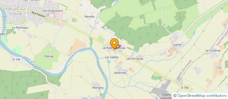 localisation de l'entreprise TAXI CEDRIC  YZEURES-SUR-CREUSE