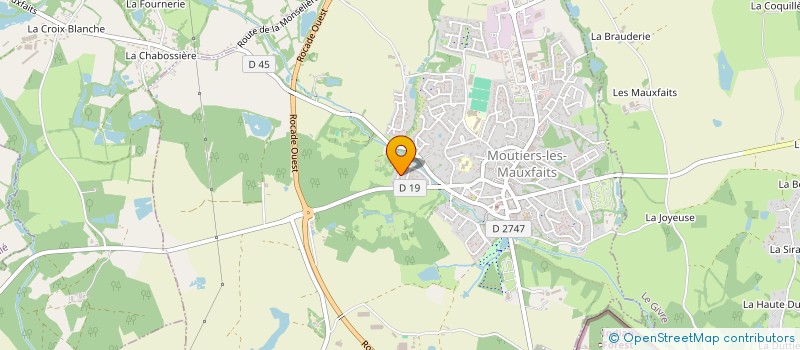 localisation de l'entreprise TAXI CLEM !  MOUTIERS-LES-MAUXFAITS