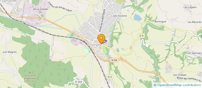 localisation de l'entreprise TAXI CLEMENT à CHORGES