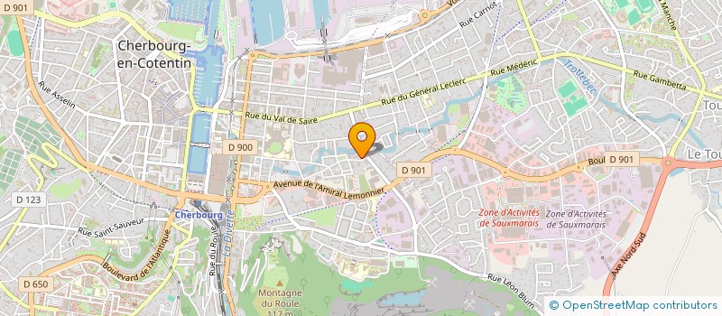 localisation de l'entreprise TAXI COURSES à CHERBOURG-EN-COTENTIN