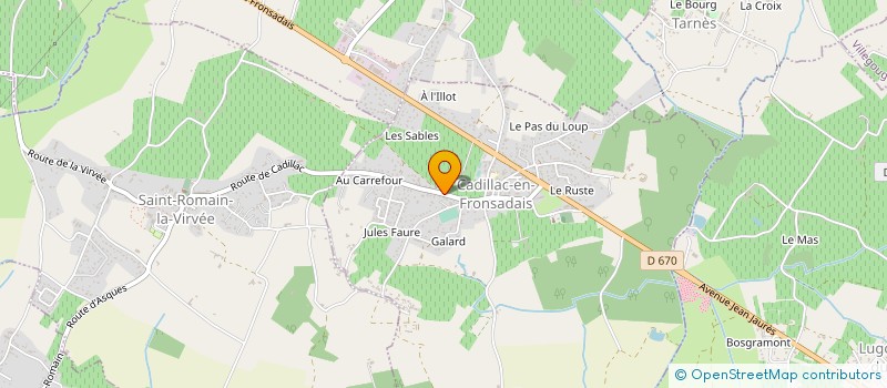 localisation de l'entreprise TAXI.DAM à CUBZAC-LES-PONTS