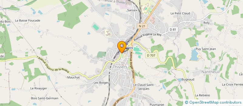localisation de l'entreprise TAXI DAURIAC à THIVIERS