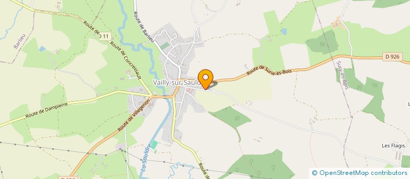 localisation de l'entreprise TAXI DE BARLIEU  VAILLY-SUR-SAULDRE