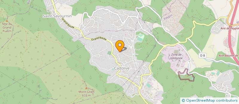 localisation de l'entreprise TAXI DE L ARC  CADOLIVE