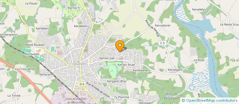 localisation de l'entreprise TAXI DE L'OCEAN  QUEVEN