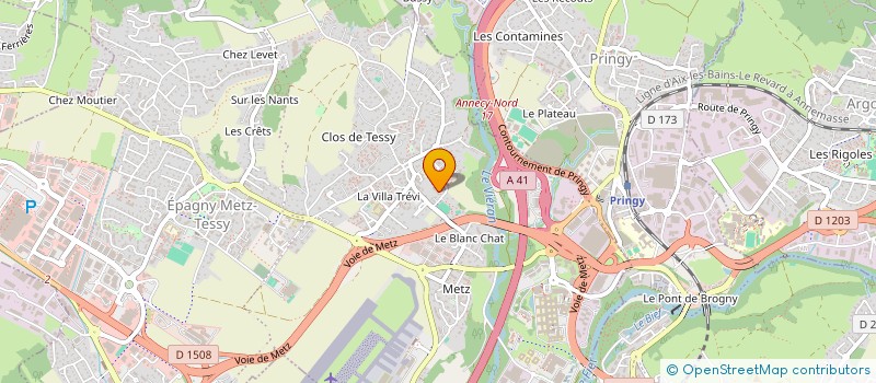 localisation de l'entreprise TAXI DE LA MANDALLAZ  EPAGNY METZ-TESSY