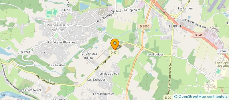localisation de l'entreprise TAXI DEFAYE SAILLAT-SUR-VIENNE  VERNEUIL-SUR-VIENNE