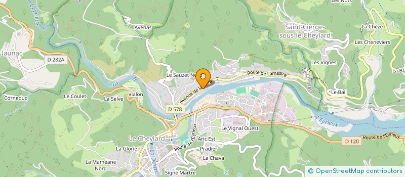 localisation de l'entreprise TAXI DES DEUX VALLEES  LE CHEYLARD