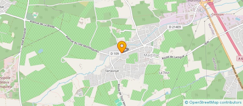 localisation de l'entreprise TAXI DES GRAVES  MARTILLAC