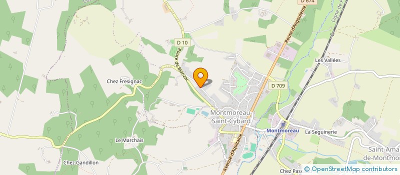 localisation de l'entreprise TAXI DES MIRANDES à MONTMOREAU
