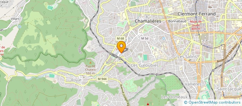 localisation de l'entreprise TAXI DOMES 63  CHAMALIERES