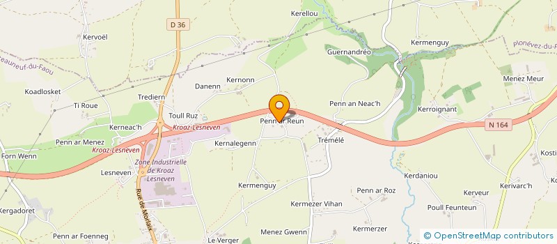 localisation de l'entreprise TAXI DU GLAZIK à CHATEAUNEUF-DU-FAOU