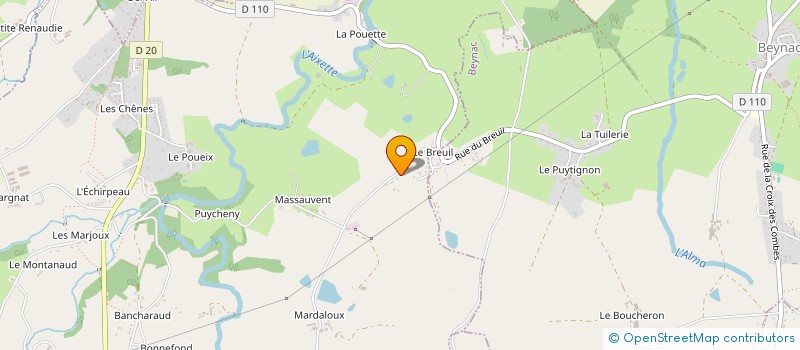 localisation de l'entreprise TAXI DU PAYS D'AIXE  SAINT-MARTIN-LE-VIEUX