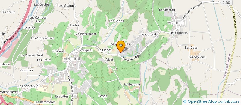 localisation de l'entreprise TAXI ENVOL à MERCUROL-VEAUNES