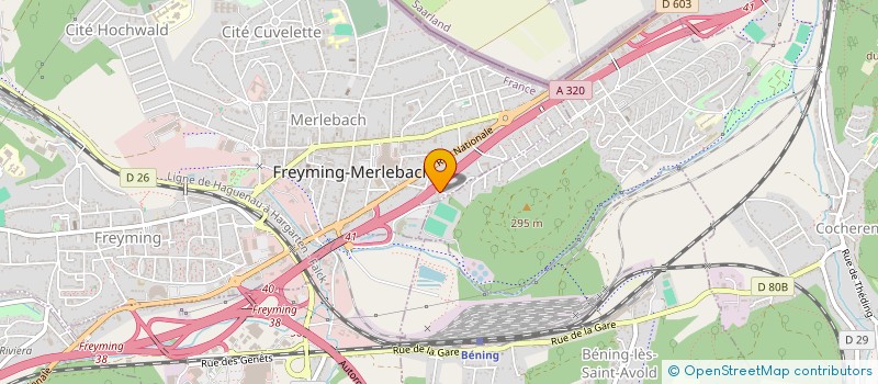 localisation de l'entreprise TAXI EVELYNE  FREYMING-MERLEBACH