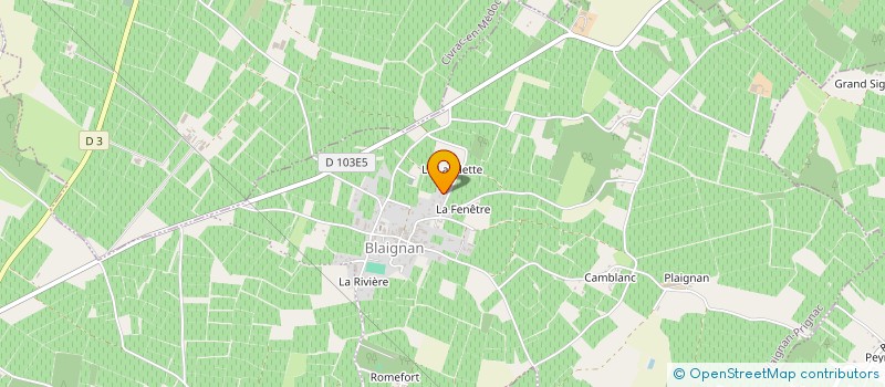 localisation de l'entreprise TAXI GAILLAN  BLAIGNAN-PRIGNAC