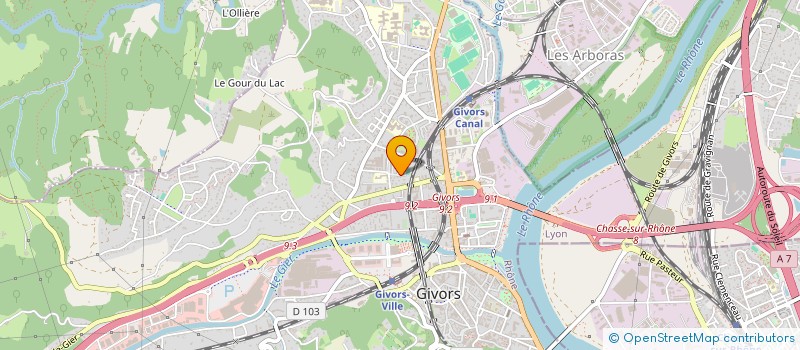 localisation de l'entreprise TAXI JASMINE  GIVORS