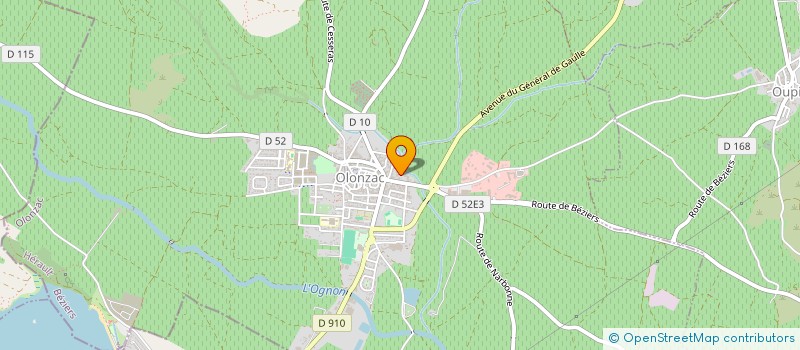 localisation de l'entreprise TAXI JAUNE  OLONZAC