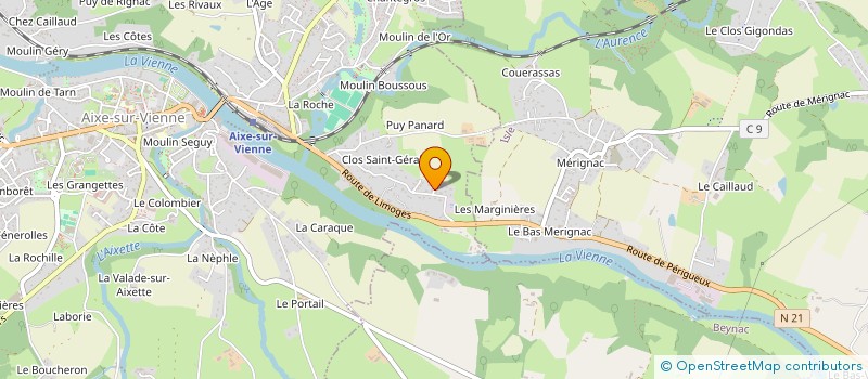 localisation de l'entreprise TAXI L'ISLOIS  AIXE-SUR-VIENNE