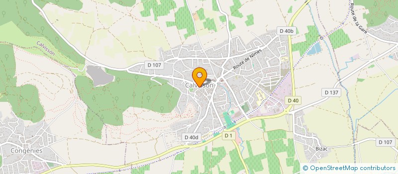 localisation de l'entreprise TAXI LA VAUNAGE  CALVISSON