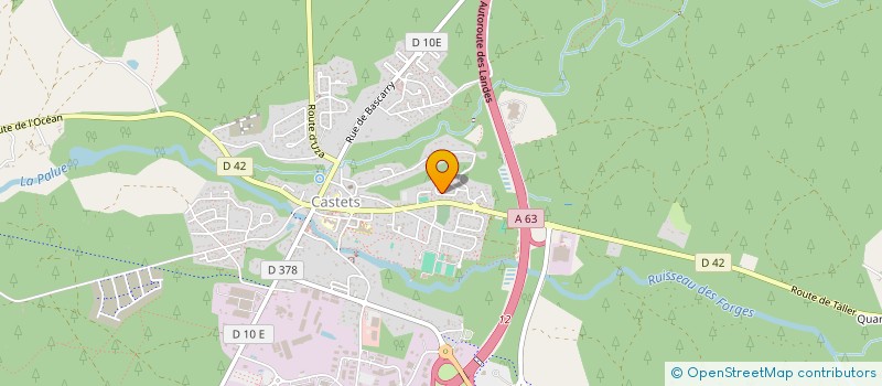 localisation de l'entreprise TAXI LANDES OCEAN  CASTETS